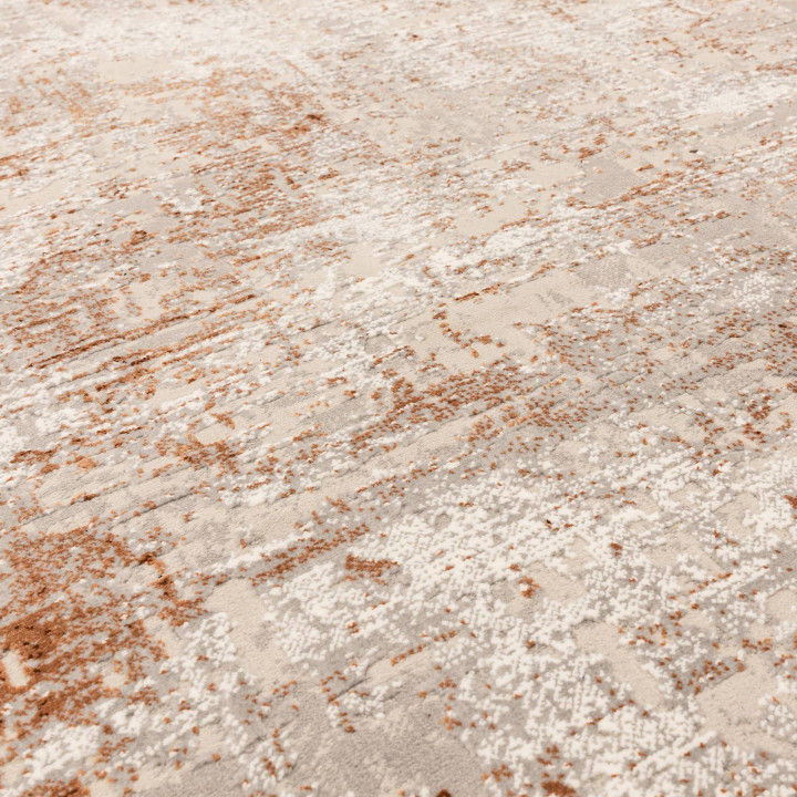 Tappeto Kuza astratto rame e beige 240x340 cm