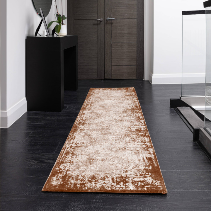 Rug Kuza abstract copper beige white 120x170 cm