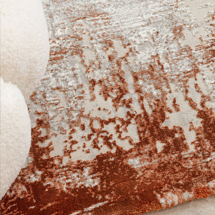 Rug Kuza abstract copper beige ivory 160x230 cm