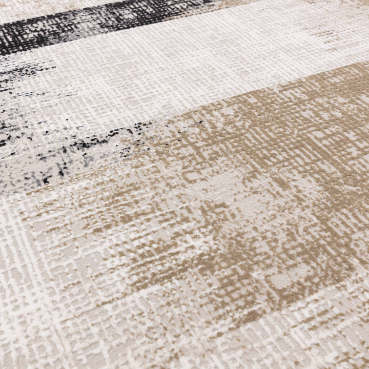 Rug Kuza abstract beige dark grey light brown 80