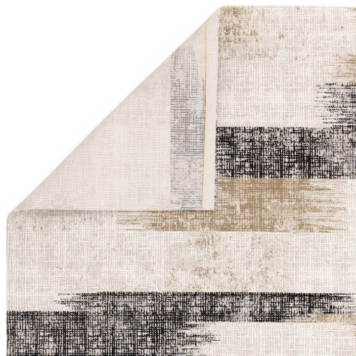 Rug Kuza abstract beige dark grey light brown 16