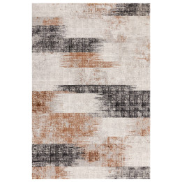 Rug Kuza abstract grey beige copper anthracite 2