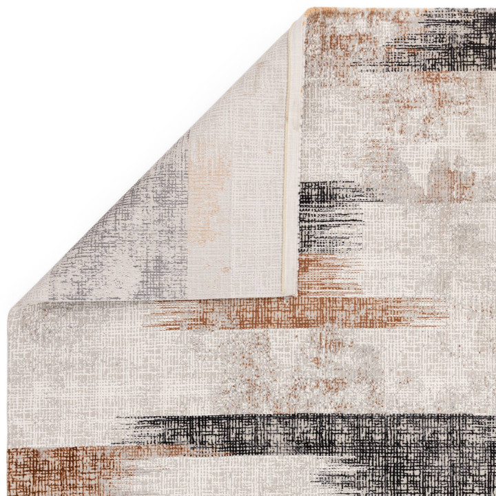 Tappeto Kuza astratto grigio e beige 200x290 cm