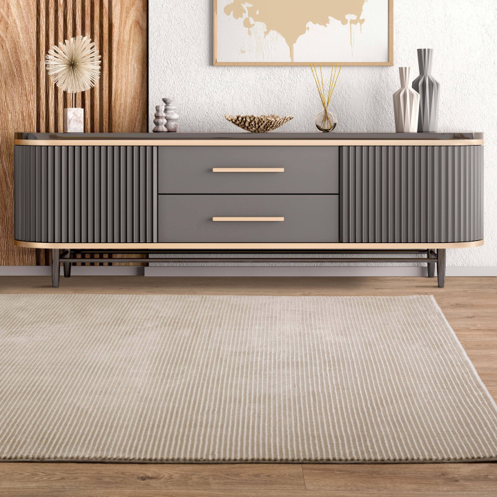 Rug Kuza geometric beige sand 200x290 cm