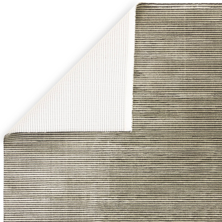 Tappeto Kuza geometrico verde oliva e beige 80x1