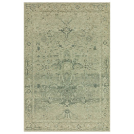 Tappeto Kaya stilizzato verde oliva e beige 120x