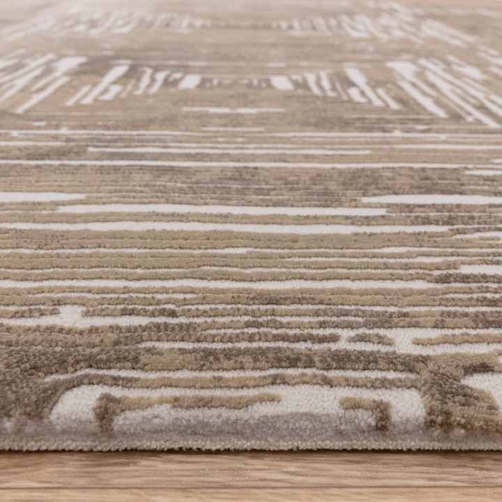 Tappeto Kuza geometrico beige e tortora 240x340