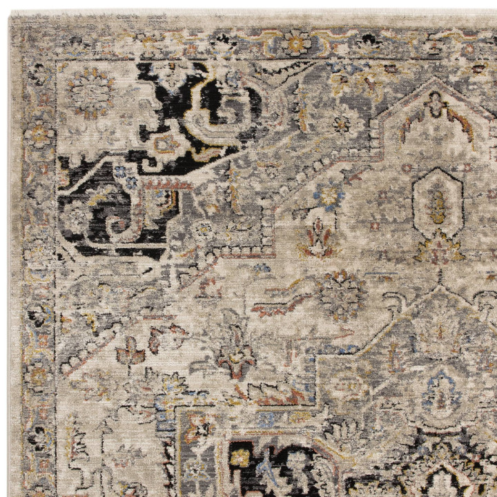 Rug Sovereign floral with medallion grey beige b