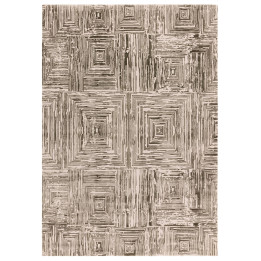 Tappeto Kuza geometrico verde oliva e beige 160x