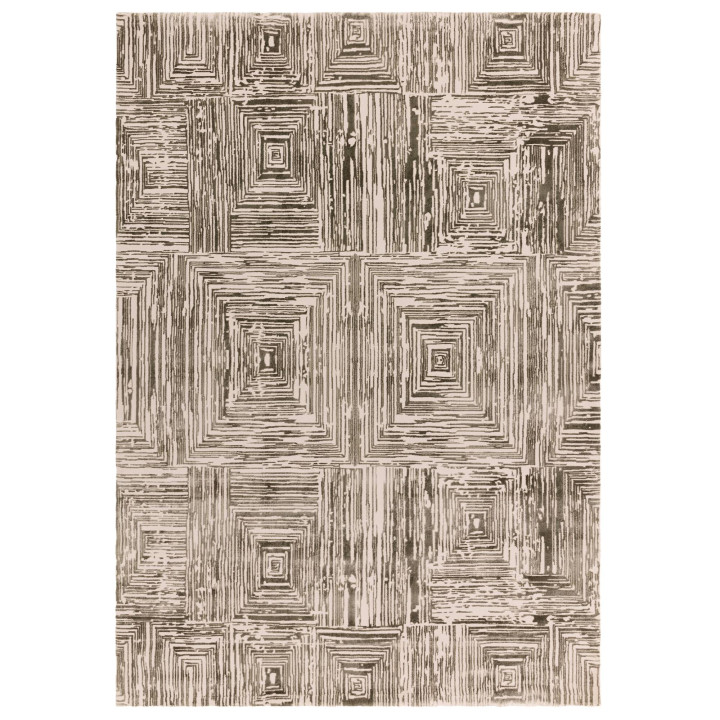 Tappeto Kuza geometrico verde e beige 200x290 cm