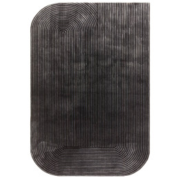 Rug Kuza geometric dark grey anthracite 80x150 c