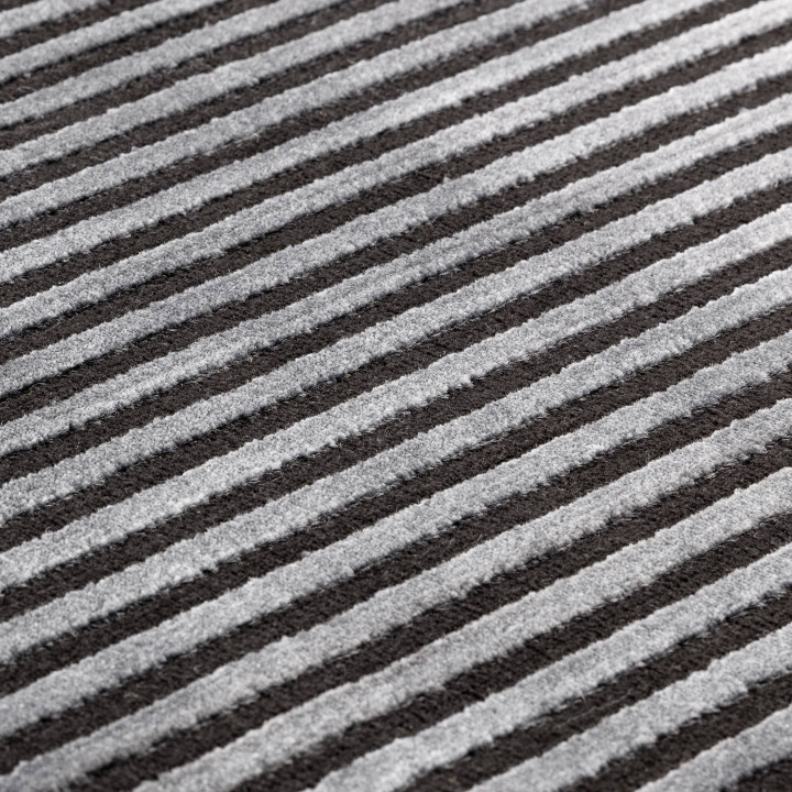 Tappeto Kuza geometrico grigio scuro e antracite