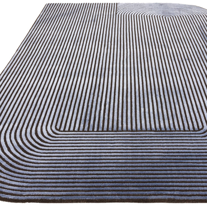 Rug Kuza geometric light blue dark blue 80x150 c