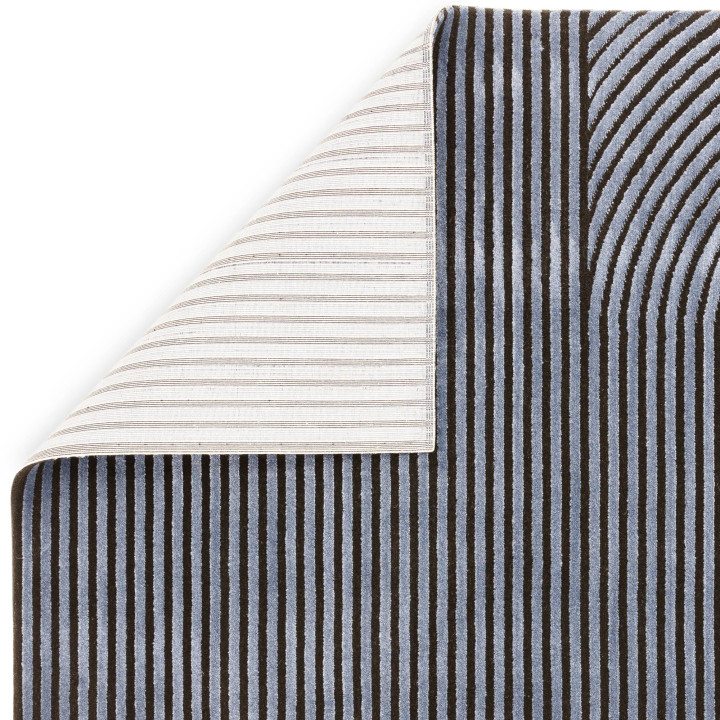 Tappeto Kuza geometrico blu chiaro e blu scuro 8