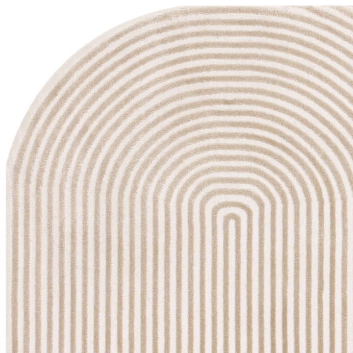 Tappeto Kuza geometrico beige e tortora 80x150 c