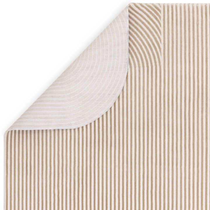 Rug Kuza geometric beige taupe 80x150 cm