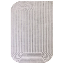 Tappeto Kuza geometrico grigio chiaro e grigio 1