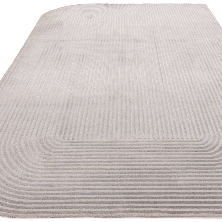 Tappeto Kuza geometrico grigio chiaro e grigio 1