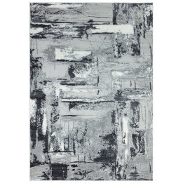 Rug Orion abstract grey silver white 80x150 cm
