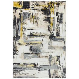 Tappeto Orion astratto grigio e nero 240x340 cm