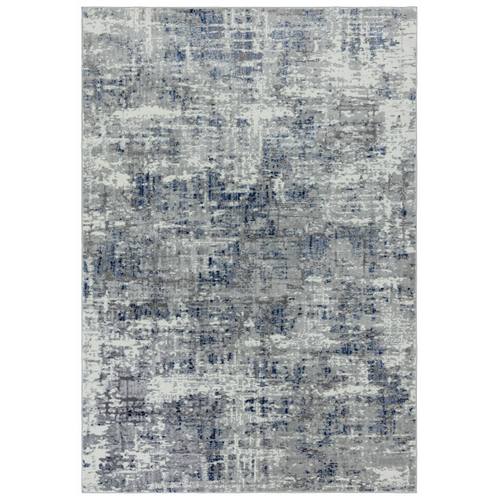 Tappeto Orion astratto grigio e blu 240x340 cm