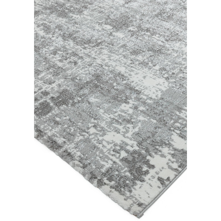 Rug Orion abstract grey silver white 120x170 cm