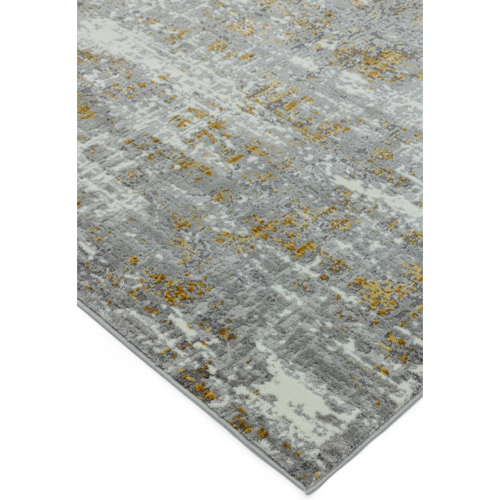 Tappeto Orion astratto grigio e oro 200x290 cm