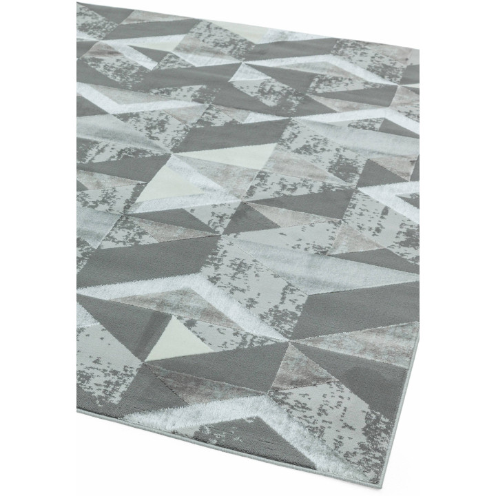 Rug Orion geometric grey silver white 200x290 cm