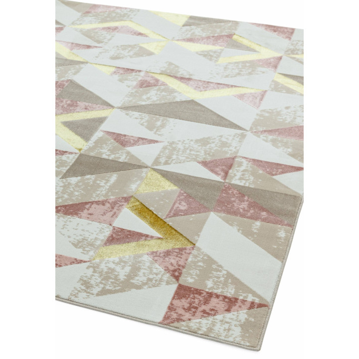 Tappeto Orion geometrico rosa antico e beige 120