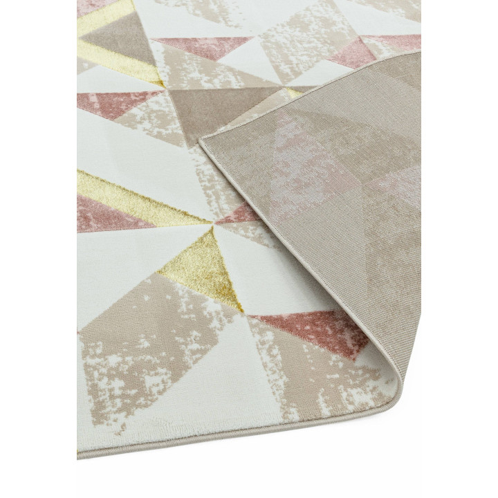 Rug Orion geometric pink beige gold light brown