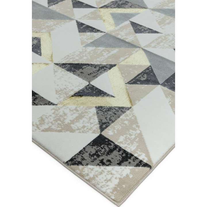 Tappeto Orion geometrico grigio e beige 80x150 c