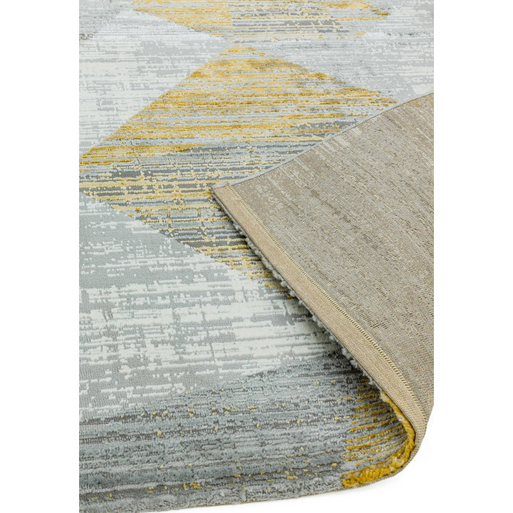 Rug Orion geometric light grey dark grey gold 12