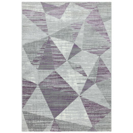 Rug Orion geometric purple grey white 120x170 cm