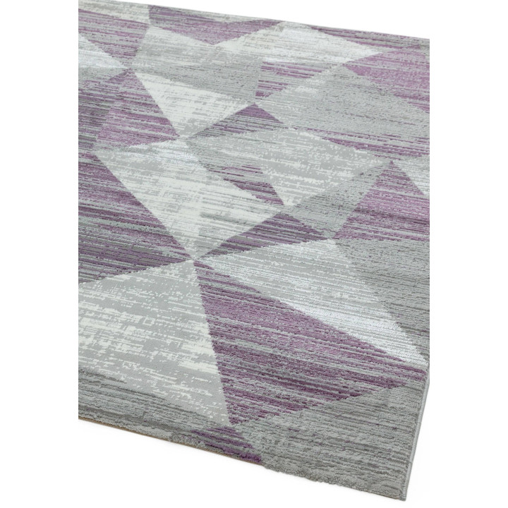 Tappeto Orion geometrico viola e grigio 120x170