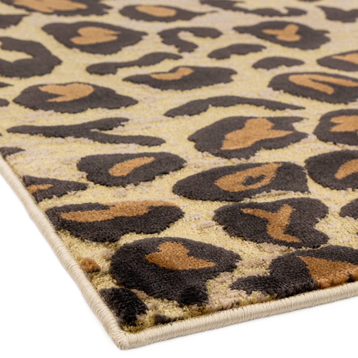 Rug Quantum abstract black brown gold 80x150 cm