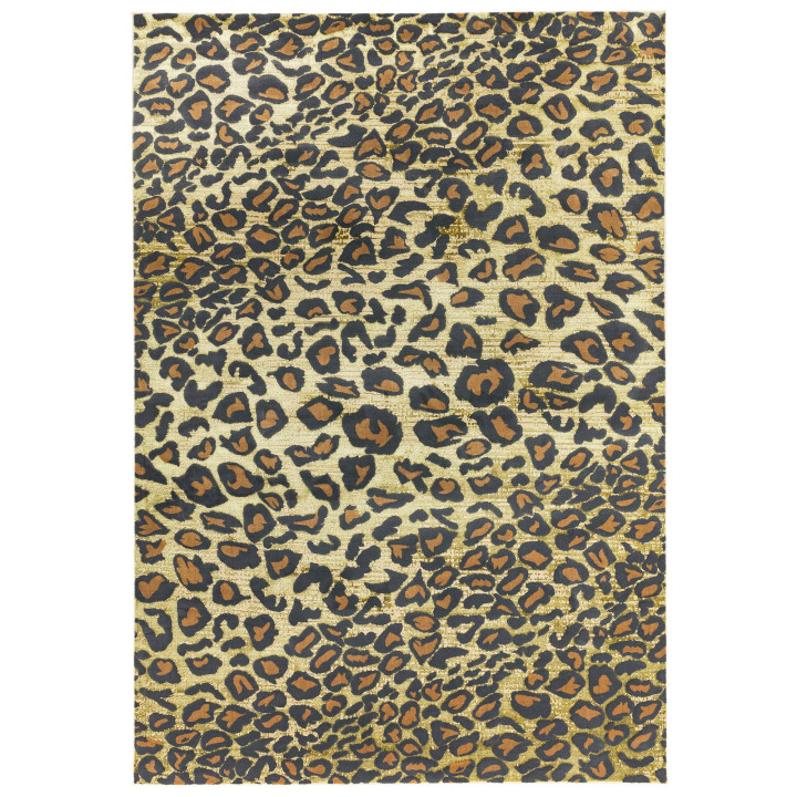 Tappeto Quantum astratto oro e marrone 200x290 c