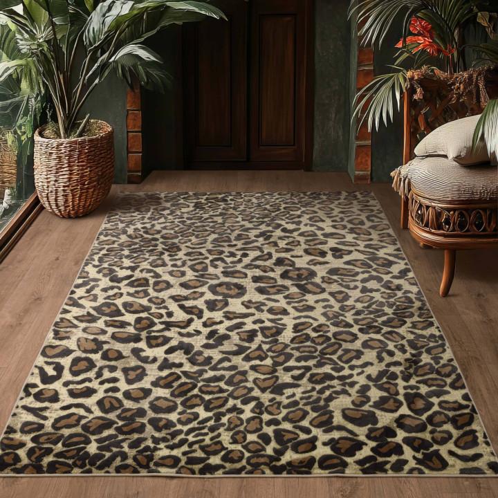Tappeto Quantum astratto oro e marrone 200x290 c