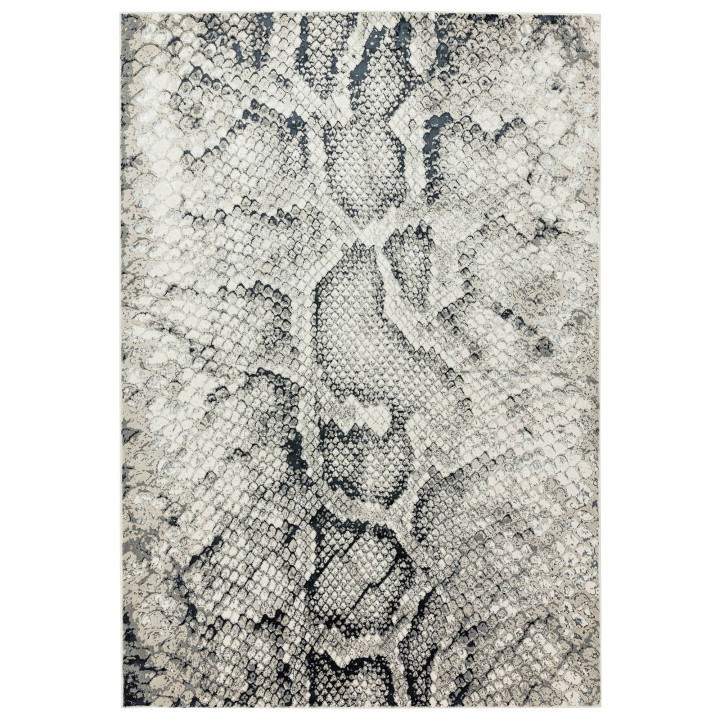 Rug Quantum figurative grey beige black 80x150 c