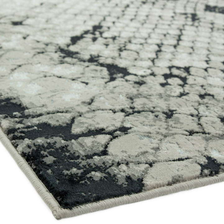 Rug Quantum figurative grey beige black 80x150 c