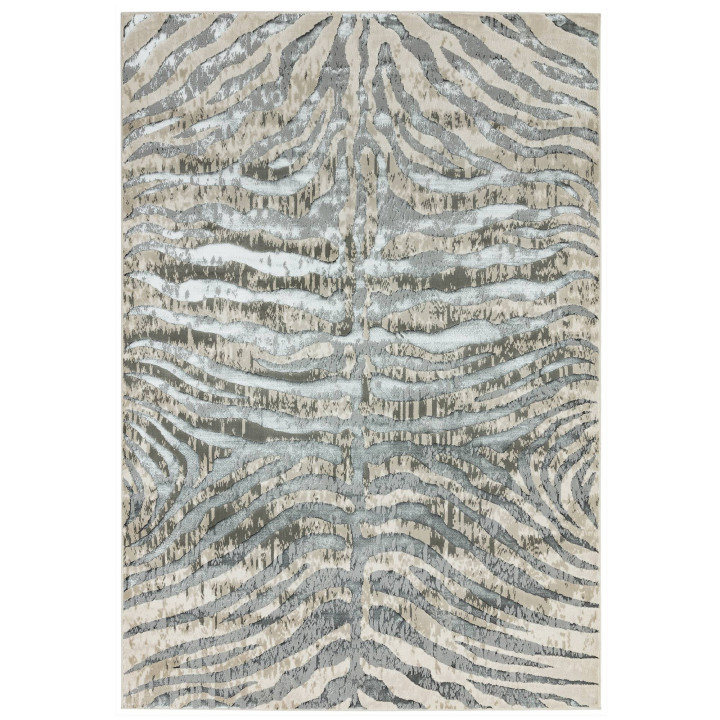 Rug Quantum figurative light grey beige dark gre