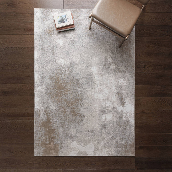 Rug Stellar abstract beige light grey white 80x1