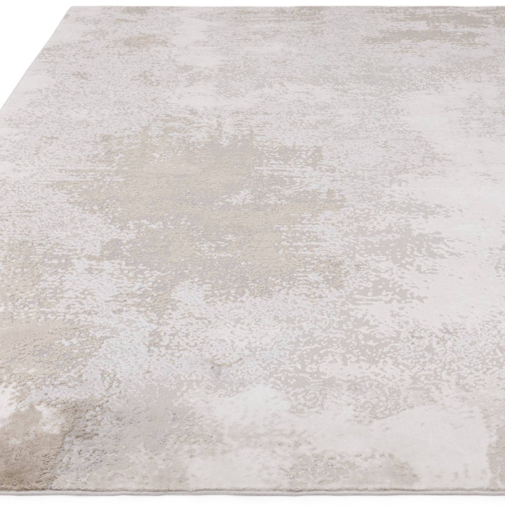 Tappeto Stellar astratto beige e grigio chiaro 8
