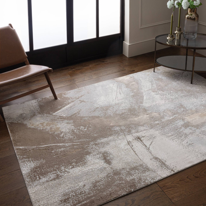Rug Stellar abstract beige taupe grey 120x170 cm