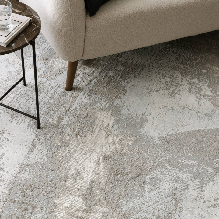 Tappeto Stellar astratto beige e tortora 120x170