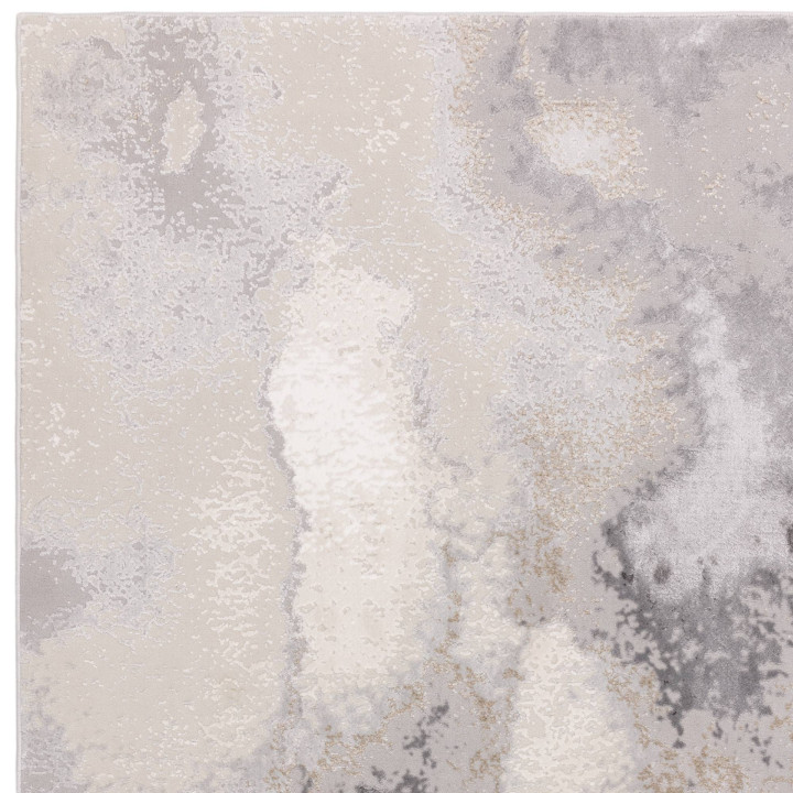 Tappeto Stellar astratto beige e grigio chiaro 8