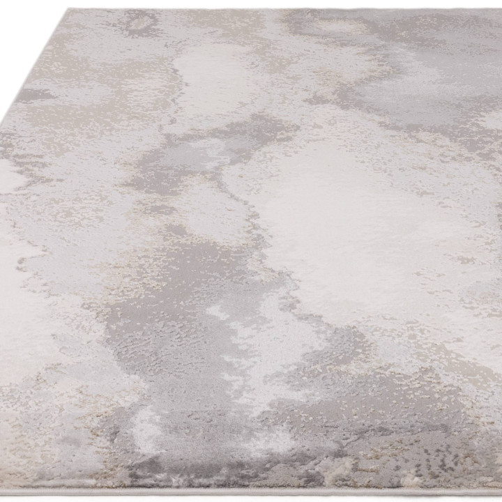 Tappeto Stellar astratto beige e grigio chiaro 1