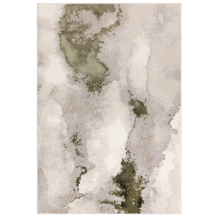 Rug Stellar abstract olive green beige light gre