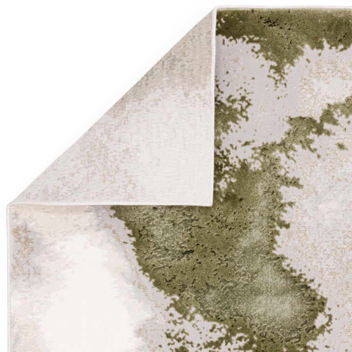 Rug Stellar abstract olive green beige light gre