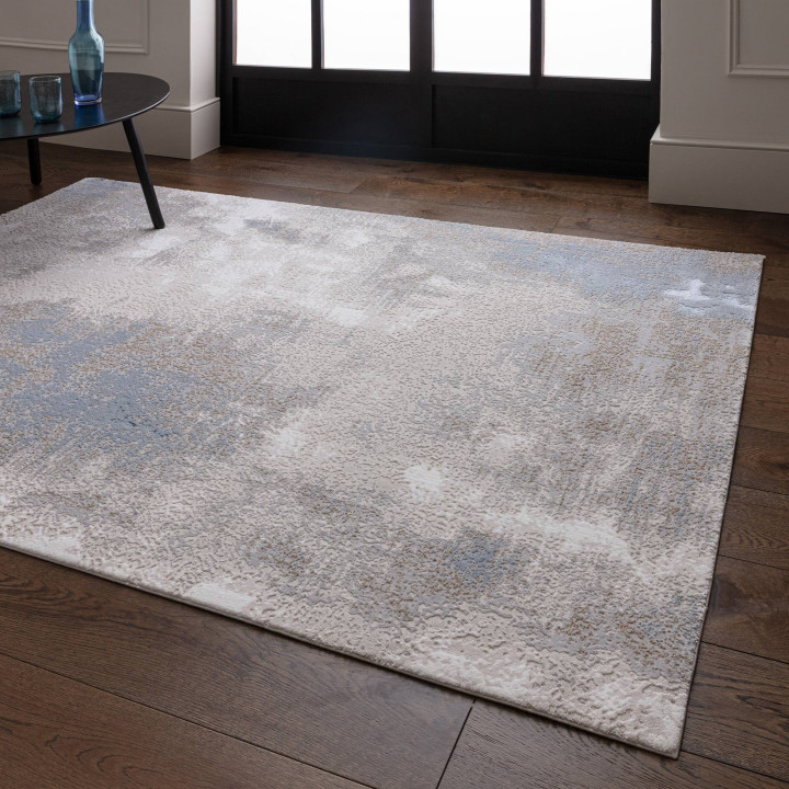 Rug Stellar abstract light blue beige light grey
