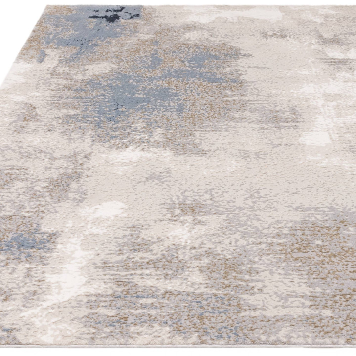Tappeto Stellar astratto blu chiaro e beige 80x1